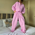 Cotton-Linen Shirt & Elastic-Waist Pants Set