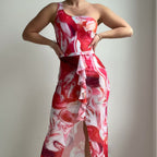 Psychedelic Color One-piece Swimwear