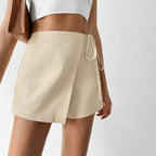 Women’s Lace-Up Side-Waist Culotte Shorts