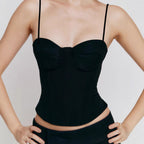's Court Tube Top Boning Corset Waist Shaping Vest Adjustable