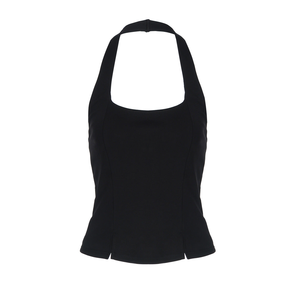 Women's Winter Sexy Backless Cross Halter Tube Top Sexy Short Slim Fitting Suspenders Vest
