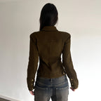 Women's Fitted Denim Button Jacket