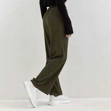 Women's Draping Light Luxury Wide Leg Design Loose Straight Casual Pants All Match Small Slim Fit Women Pants
