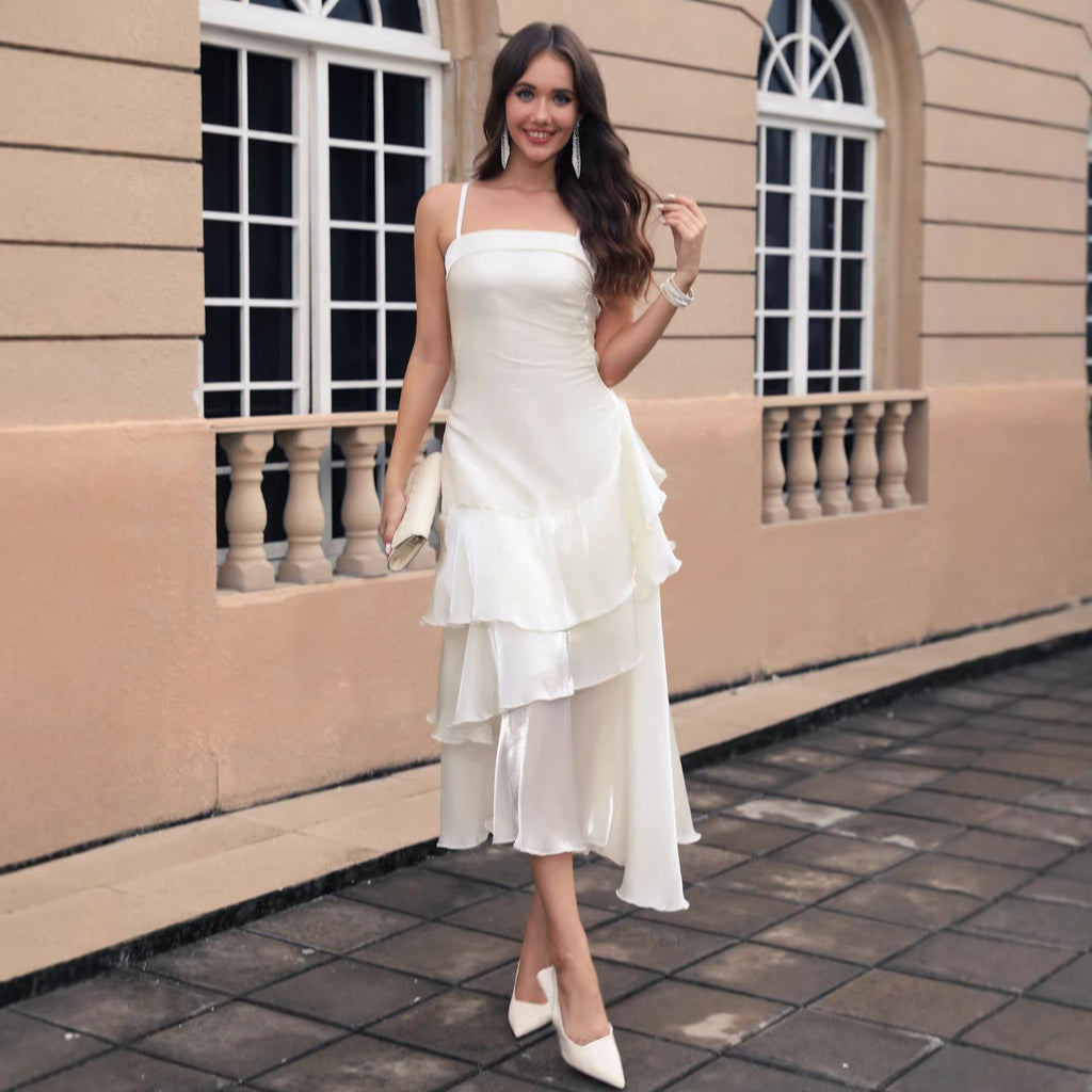 French Ceremony Cocktail Camisole Maxi Dress
