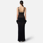 Women's Deep V Plunge Neck Backless Nightclub Party Vest Length Dress Cutout Two Piece