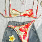 Exposed Back One-piece Swimwear