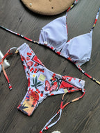 Printed Triangle Bikini Swimwear