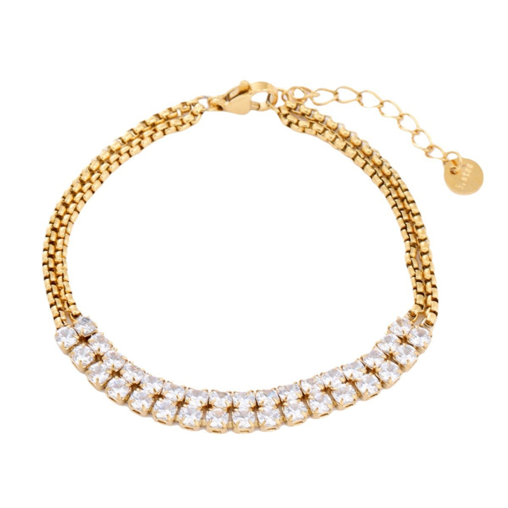 Zircon Twin Bracelet Set