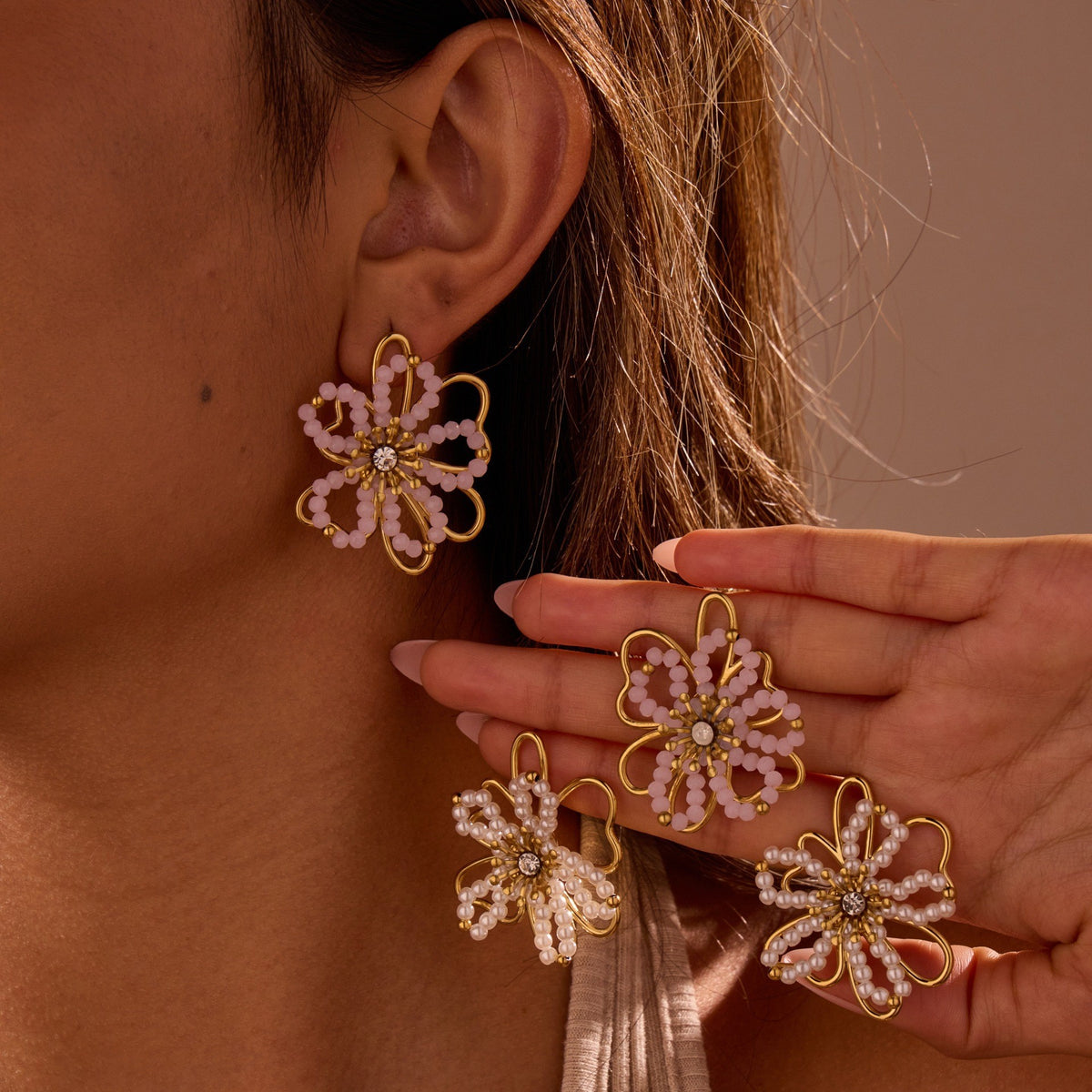 Women's Floral Stud Earrings