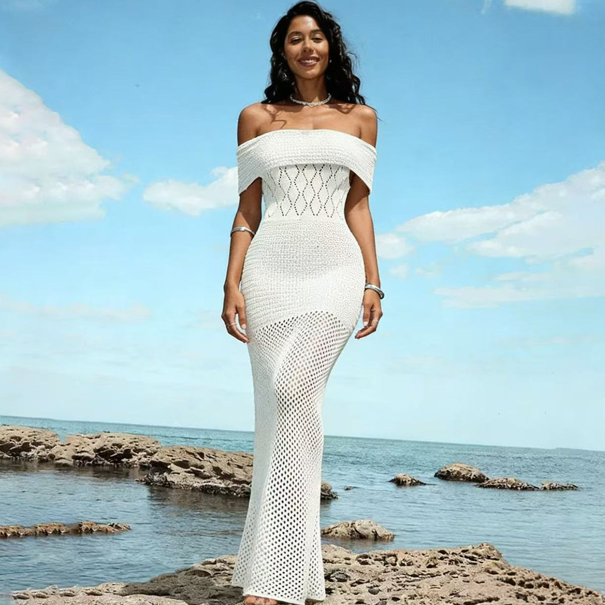 Off Shoulder Cover Up Swimwear