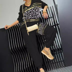 Women's New Leopard Print Stud For Autumn Winter Bronzing Sweater Two