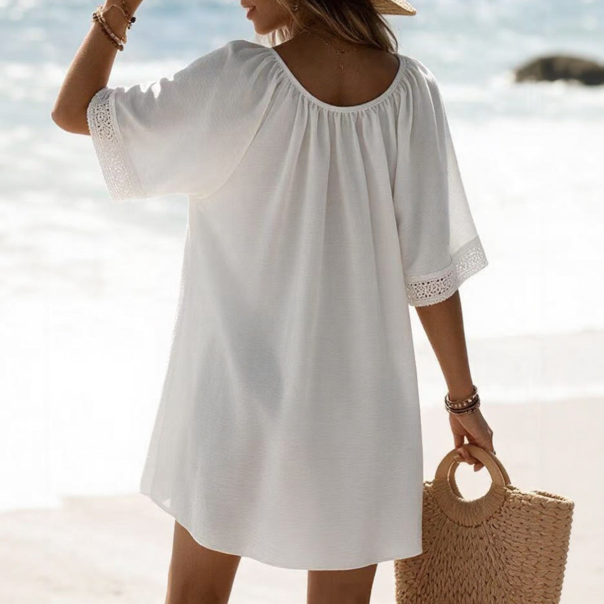 Women's Tassel-Detail Long Blouse