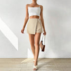 Women’s Lace-Up Side-Waist Culotte Shorts