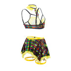 Contrast Color Split Sexy Lingerie Big Chest Small Skirt Sexy Set