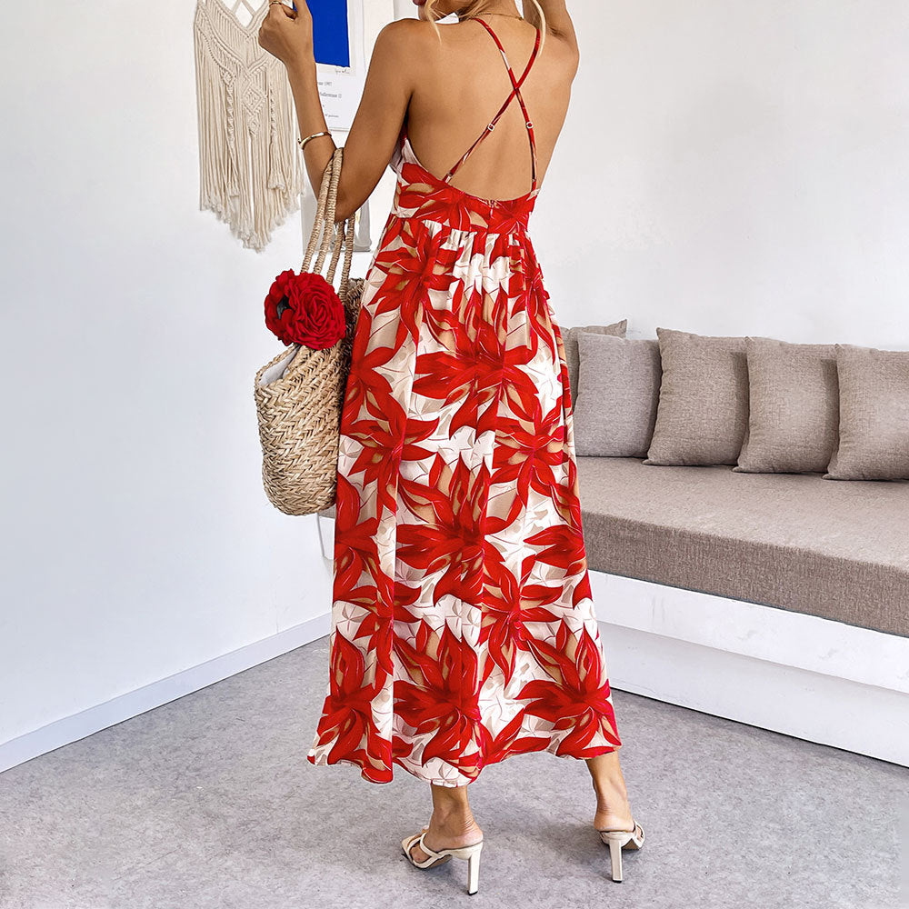 Women's Printed Beach Vacation Dress