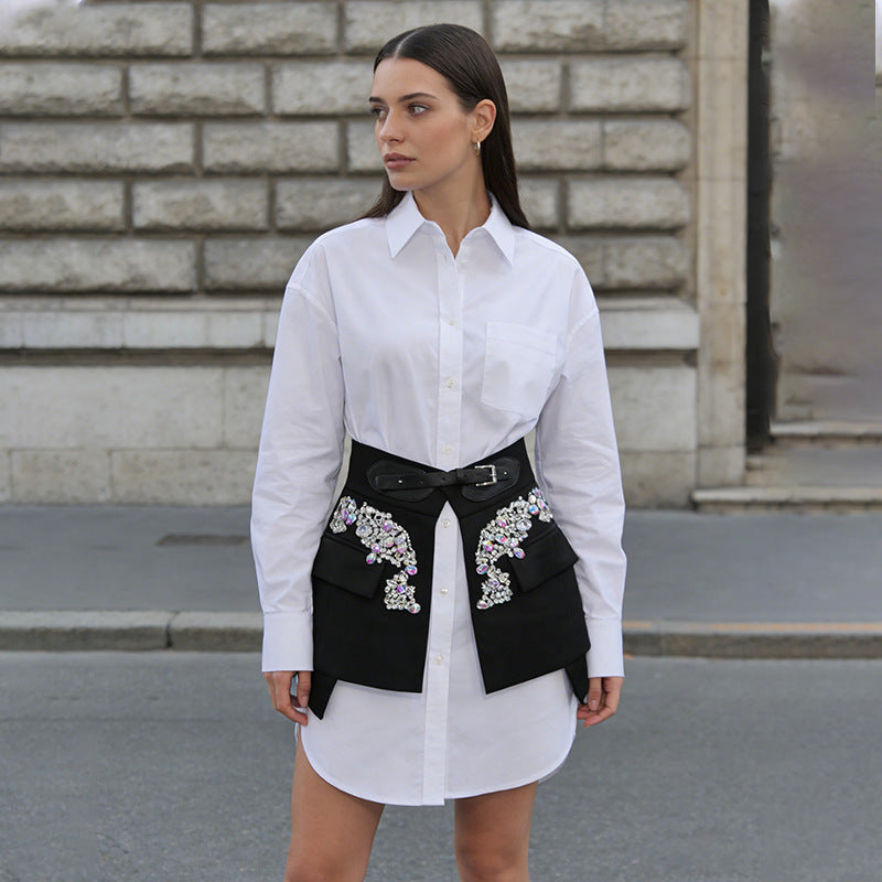 Design Diamond Embedded Knotted Short For Spring A Skirt