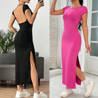 Women's Backless Cutout Sleeveless Split Dress
