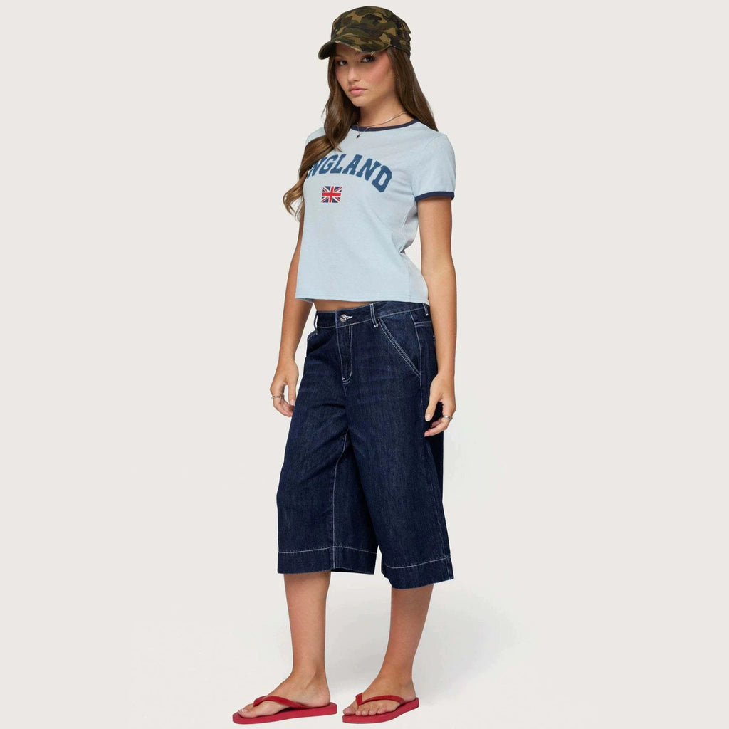 Women's Washed Denim Shorts