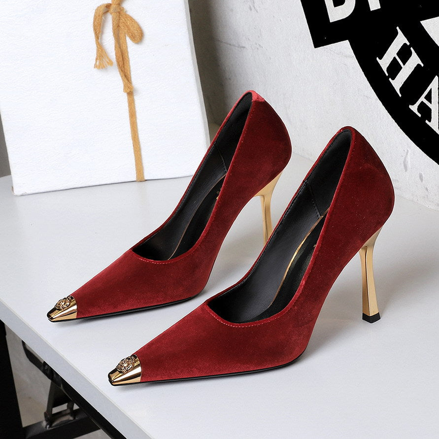 Women's Plush Pointed-Toe Stiletto Pumps