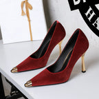 Women's Plush Pointed-Toe Stiletto Pumps