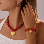 Red Rose Jewelry Set