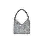 Women's Silver Beaded Shoulder Bag