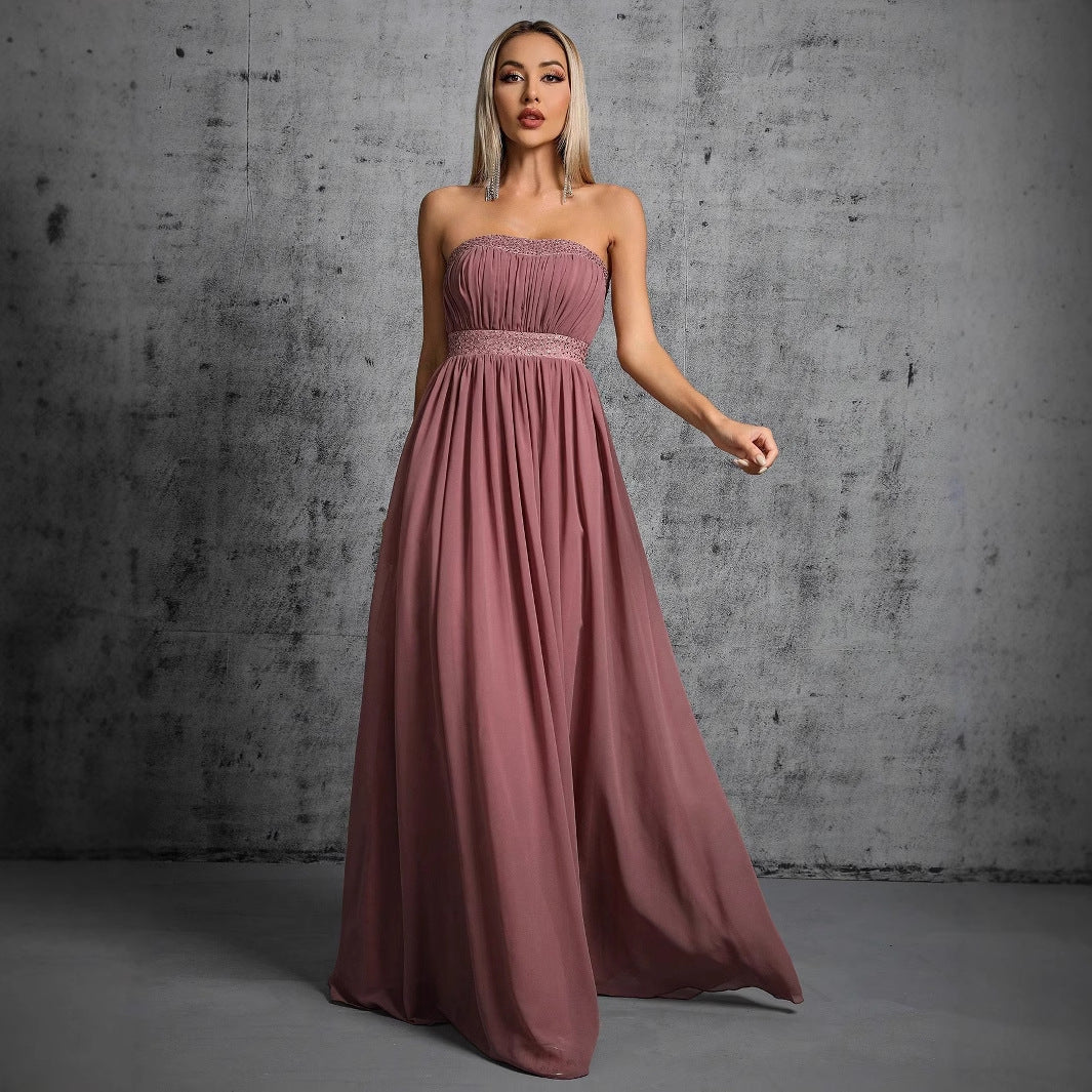 Women's Tube Top Evening Dress