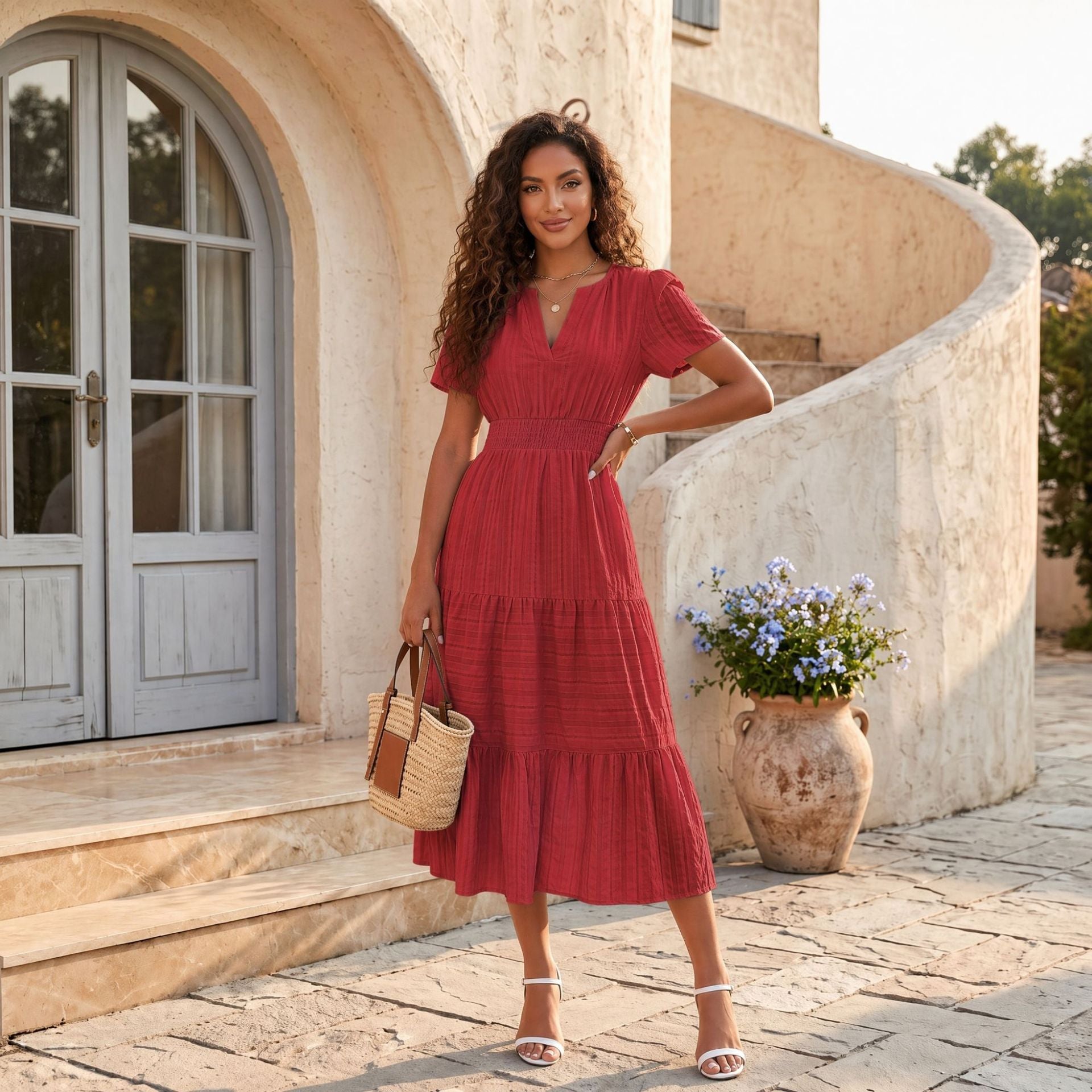 Women's Short Sleeve Summer Dress
