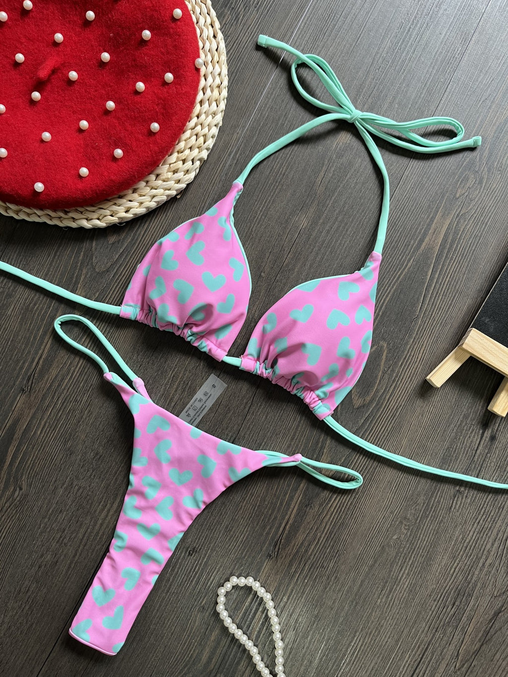 Heart Printing Bikini Swimwear