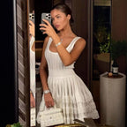 Crew-Neck Sleeveless Knit A-Line Mini Dress