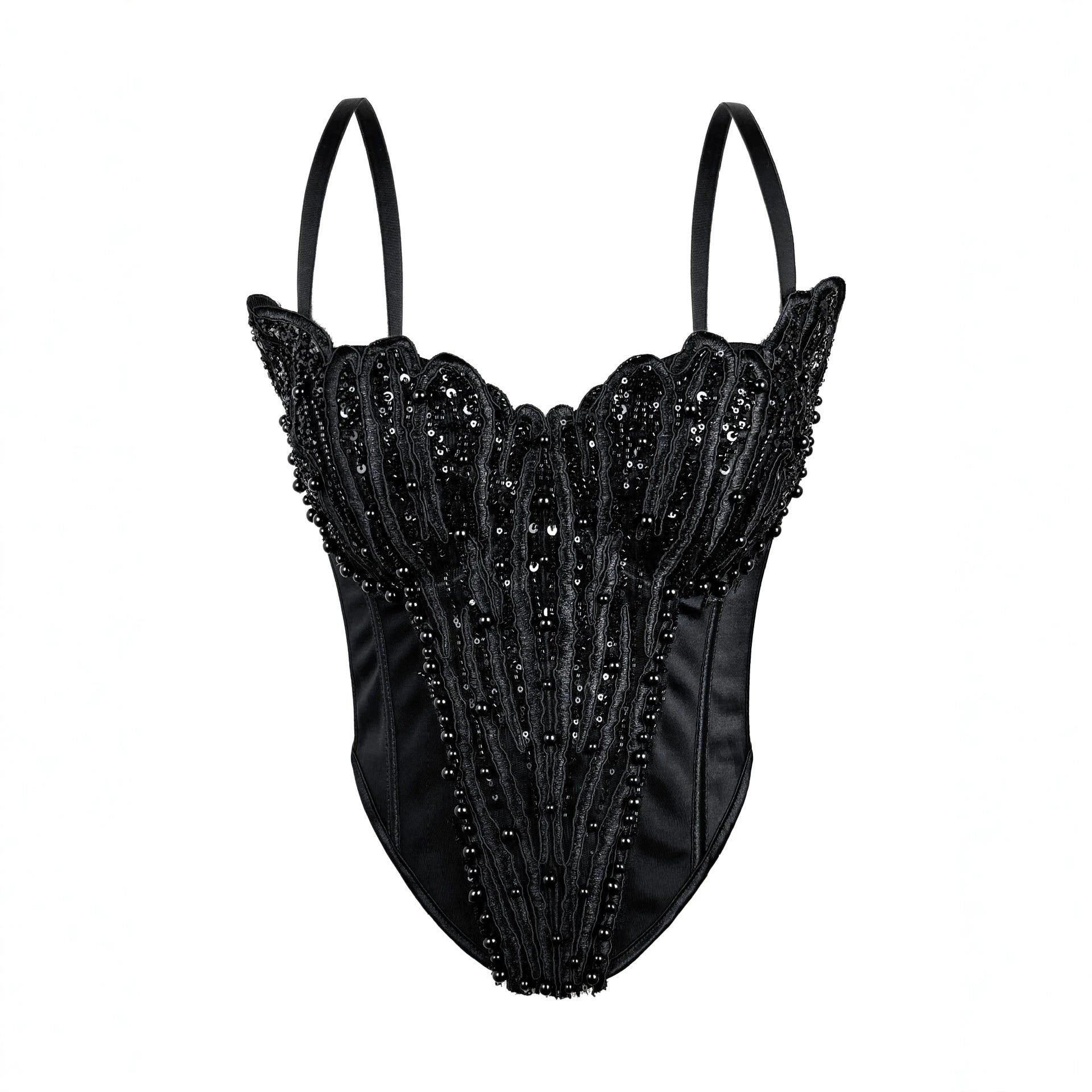 Women's Arrival Handmade Floral Pearl Suspender Vest Sexy Backless Tube Top Outer Wear Boning Corset Corset Body Shaping