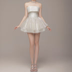 Off-Shoulder Tube-Top Short Dress