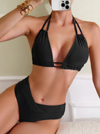 Solid Color Bikini Swimwear