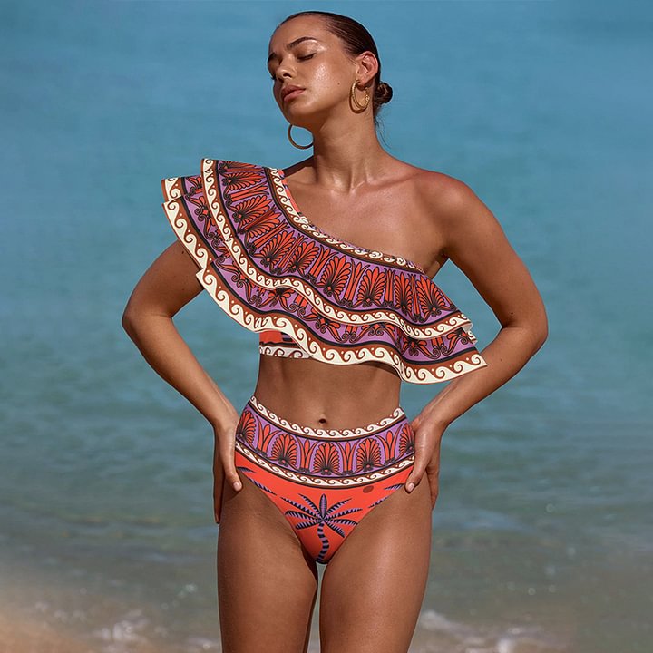 Shoulder Double Bikini Swimwear