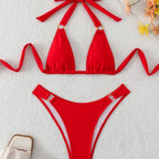 Solid Color One-piece Swimwear