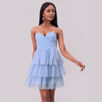 Women's Sweetheart Ruched A-Line Mini Dress