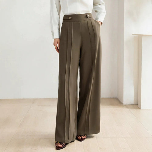 Retro Slimming Light Luxury Wide Leg Design Loose Casual Pants High Waist Mopping Drooping Straight Pants