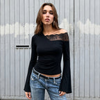 Women's Lace Off Shoulder Top