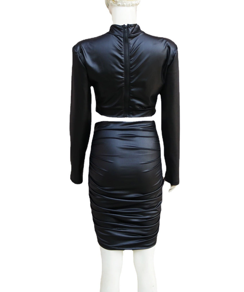 Women's Long-Sleeve Two-Piece Dress Set