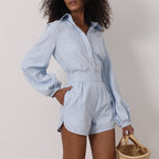 Striped Pocket Shirt & Shorts Set