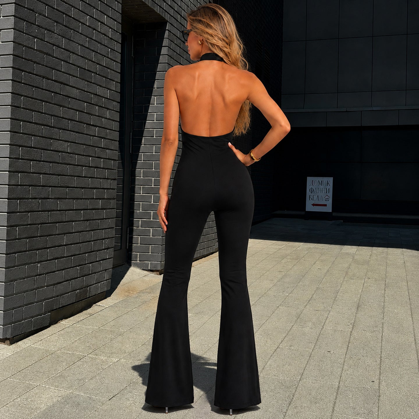 Women Clothing Street Casual Sports Backless Simple All