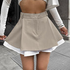 Pleated A-Line Skirt