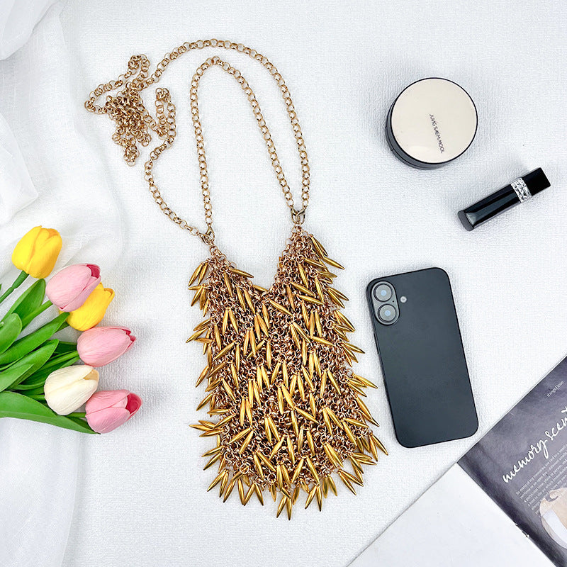 Women's Gold Chain Clutch Bag
