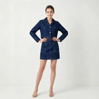 Business Office Convenient Women Denim Skirt Sets