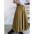 High Waist A Line Pleated Long Spring Elegant Sense Skirt