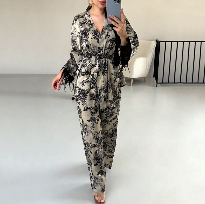 Warm Feather Pajamas Lingerie