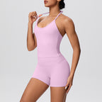 Women's Cloud Sense Solid Color Lace Strap Beauty Back Yoga Vest