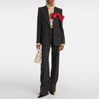 Women's Star Bow Decoration Polka Dot Dots Blazer Trousers Blazers Two