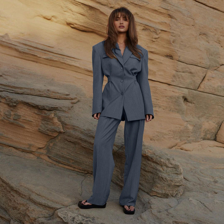 Collared Blazer & Trousers Suit