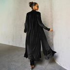 Velvet Trousers Cloak Set